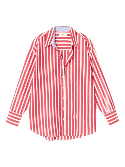 Xirena Gillian Striped Shirt In Red