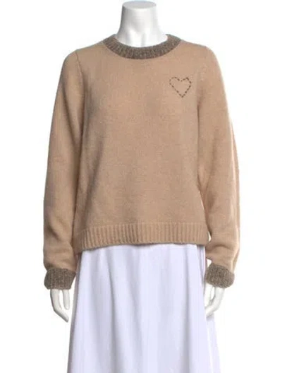 Pre-owned Xirena Graphic Print Crew Neck Sweater In Neutrals