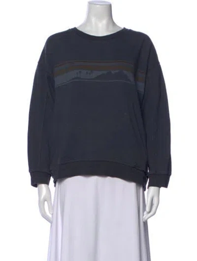 Pre-owned Xirena Graphic Print Crew Neck Sweatshirt In Grey