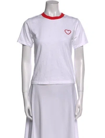 Pre-owned Xirena Graphic Print Crew Neck T-shirt In White