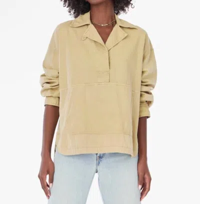 Xirena Grayson Popover Top In Khaki In Yellow