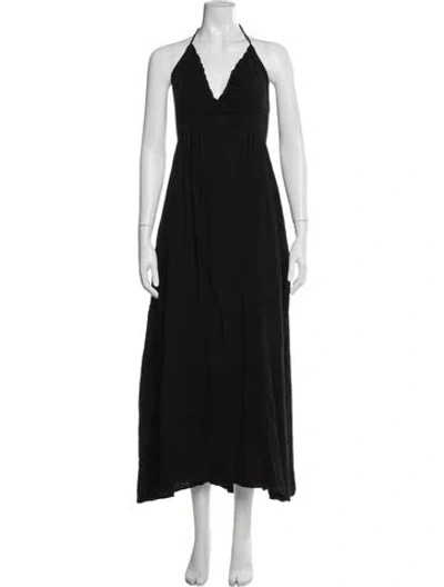 Pre-owned Xirena Halterneck Long Dress In Black