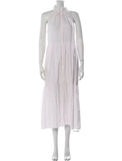 Pre-owned Xirena Halterneck Long Dress In Pink
