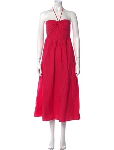 Pre-owned Xirena Halterneck Long Dress In Pink