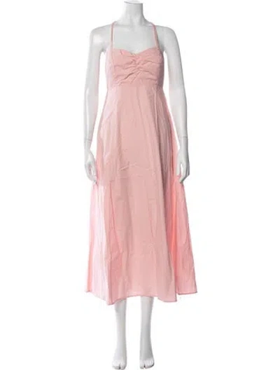 Pre-owned Xirena Halterneck Long Dress In Pink