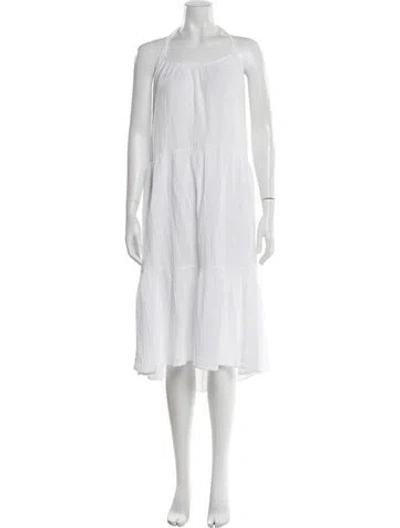 Pre-owned Xirena Halterneck Long Dress In White
