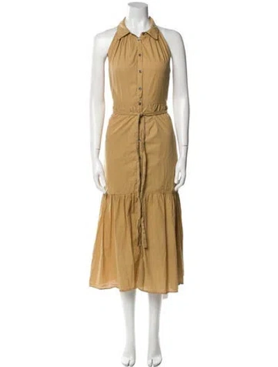 Pre-owned Xirena Halterneck Long Dress In Yellow
