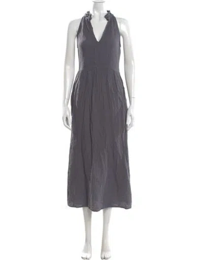 Pre-owned Xirena Halterneck Midi Length Dress In Gray