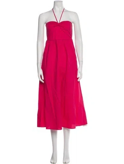Pre-owned Xirena Halterneck Midi Length Dress In Pink
