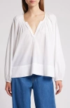 XIRENA XÍRENA HARRIS SOLID COTTON PEASANT TOP