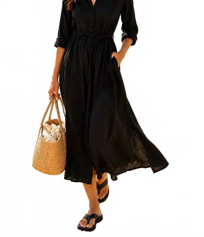 Xirena Hollie Linen Dress In Black