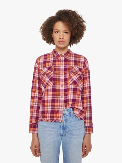 Xirena Ian Shirt Pink Plaid In Orange
