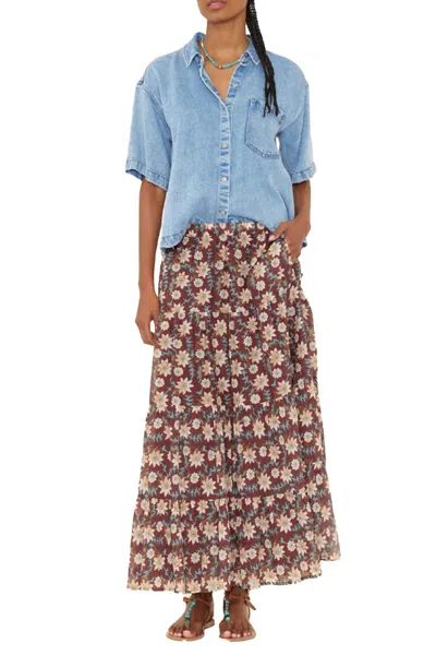 Xirena Ike Denim Shirt In Malibu Blue In Multi