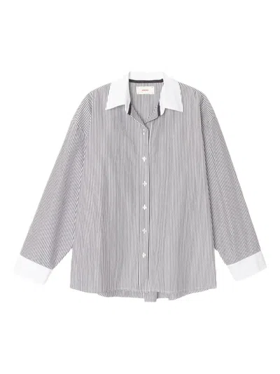 Xirena James Striped Shirt In Gray