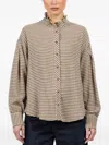 Xirena Jensen Check-pattern Shirt In Gray
