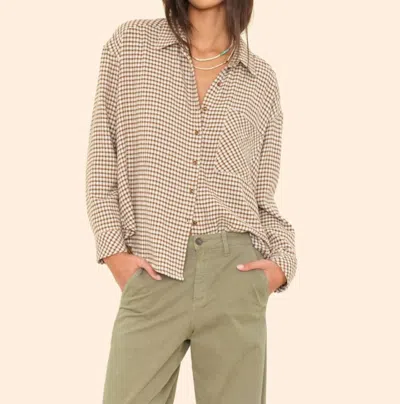 Xirena Jordy Plaid Shirt In Natural Check In Brown