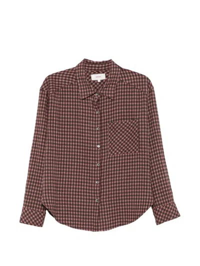 Xirena Jordy Checked Buttoned-down Shirt In Brown