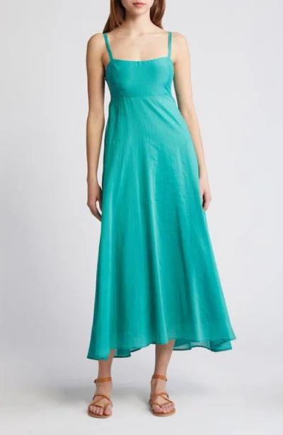 Xirena Xírena Kaiti Sleeveless Cotton & Silk Maxi Dress In Bermuda Sea