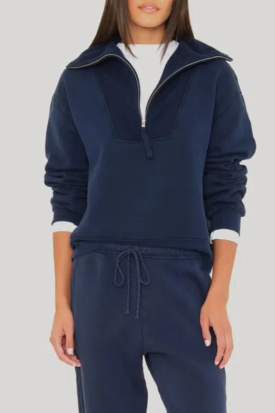 Xirena Kat Sweatshirt In Navy In Blue