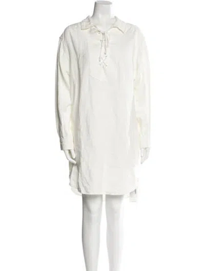 Pre-owned Xirena Linen Knee-length Dress In White