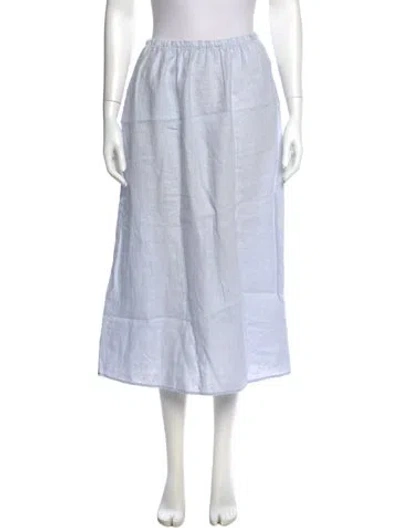Pre-owned Xirena Linen Midi Length Skirt In Blue