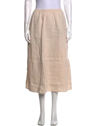 Pre-owned Xirena Linen Midi Length Skirt In Neutrals