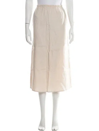 Pre-owned Xirena Linen Midi Length Skirt W/ Tags In Neutral