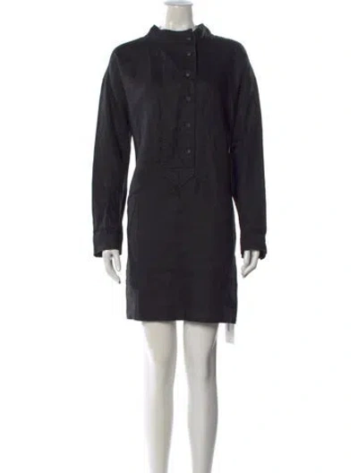 Pre-owned Xirena Linen Mini Dress In Black
