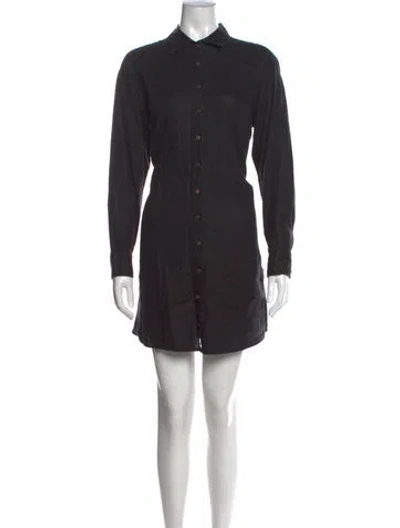 Pre-owned Xirena Linen Mini Dress In Black