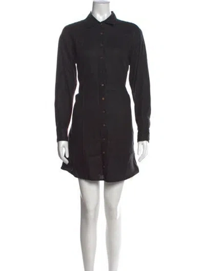 Pre-owned Xirena Linen Mini Dress In Black