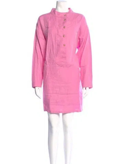 Pre-owned Xirena Linen Mini Dress In Pink