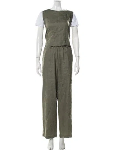 Pre-owned Xirena Linen Pant Set In Green