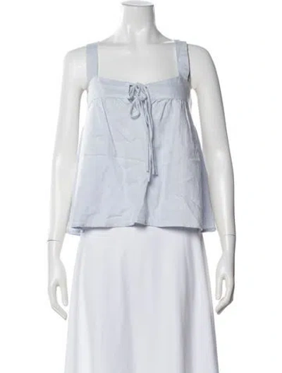Pre-owned Xirena Linen Square Neckline Top W/ Tags In White