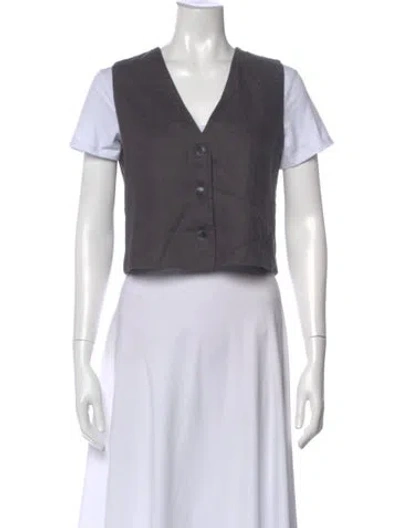 Pre-owned Xirena Linen V-neck Top In White