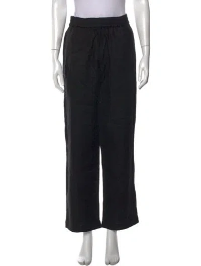 Pre-owned Xirena Linen Wide Leg Pants In Black