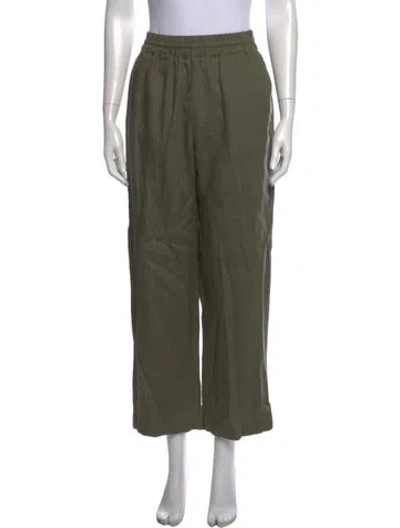 Pre-owned Xirena Linen Wide Leg Pants In Green