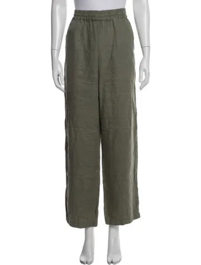 Pre-owned Xirena Linen Wide Leg Pants In Grey