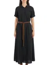 Xirena Linnet Belted Cotton Maxi Shirtdress In Black