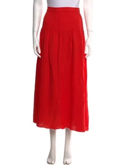 Pre-owned Xirena Long Skirt In Red