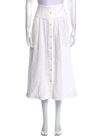 Pre-owned Xirena Long Skirt In White