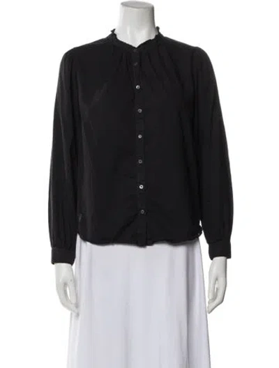Pre-owned Xirena Long Sleeve Blouse In Black