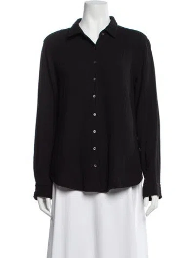 Pre-owned Xirena Long Sleeve Blouse In Black