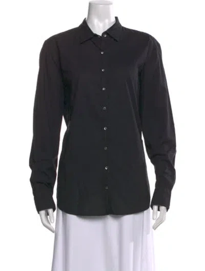 Pre-owned Xirena Long Sleeve Blouse In Black