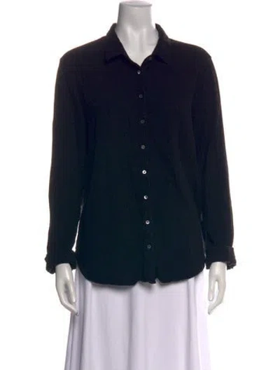 Pre-owned Xirena Long Sleeve Blouse In Black