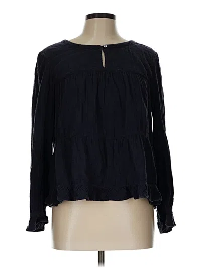 Pre-owned Xirena Long Sleeve Blouse In Black