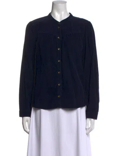 Pre-owned Xirena Long Sleeve Blouse In Black
