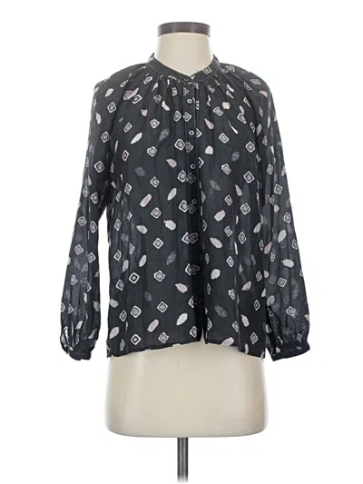 Pre-owned Xirena Long Sleeve Blouse In Black