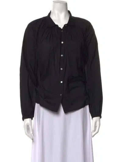 Pre-owned Xirena Long Sleeve Blouse In Black