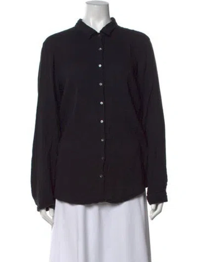 Pre-owned Xirena Long Sleeve Blouse In Black