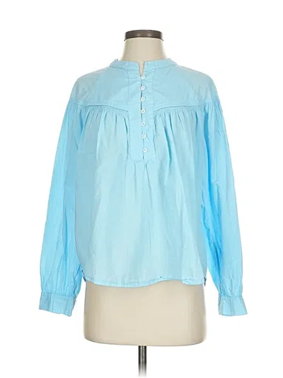 Pre-owned Xirena Long Sleeve Blouse In Blue